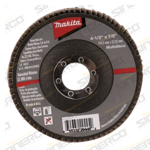 Imagen de MULTIDISCO FLAP DESBASTE 4 1/2" GRANO 60 C/10 PZAS