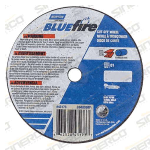 Imagen de DISCO CORTE PEQUEÑO T01 BLUEFIRE 4 X .035 X 3/8"