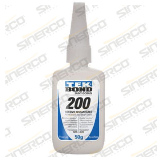 Imagen de ADHESIVO INSTANTÁNEO 200 TEKBOND 50G TUBO APLICADOR CAJA C/10 A