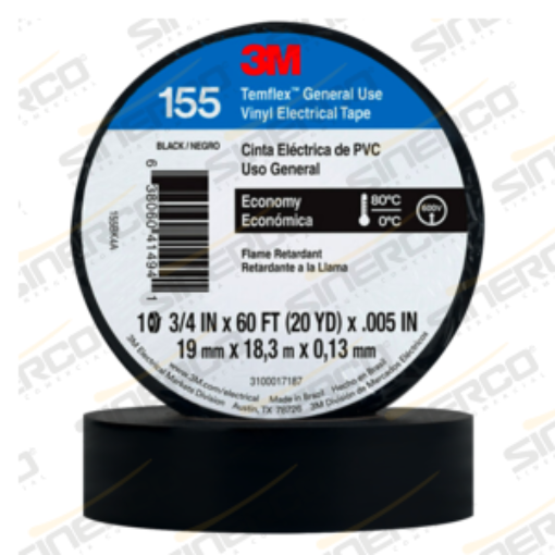 Imagen de 3M CINTA ELECTRICA AISLANTE ECO 0.019 X 18 M NEGRA