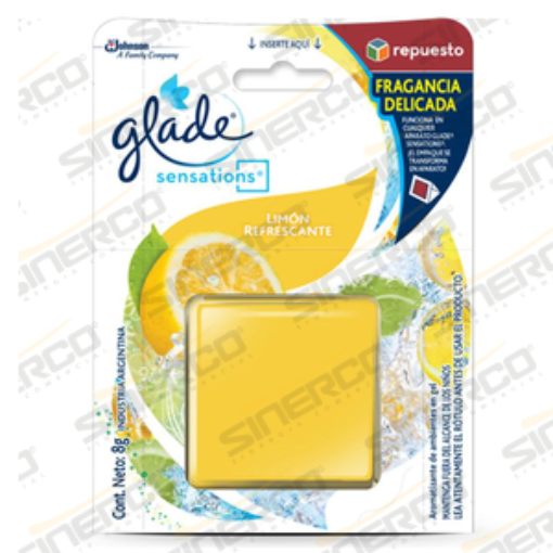 Imagen de GLADE SENSATIONS GLASS REPUESTO 8G FRESCURA LIMON