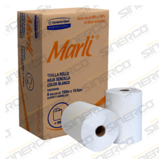 Imagen de TOALLA MANOS ROLLO MARLI® ECONÓMICA 150 MTS X 6