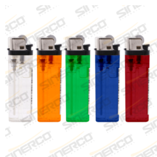 Imagen de ENCENDEDOR 5 COLORES GAS TRANSPARENTE TOKAI C/25PZ CODIGO DE CAJA 7501086106896