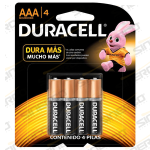 Imagen de PILA ALCALINA DURACELL "AAA" C/4