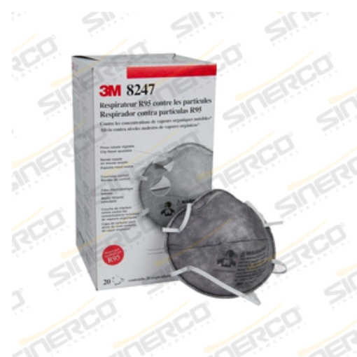 Imagen de 8247 R95 - RESPIRADOR P/PART. C/OLORES MOLESTOS/VO