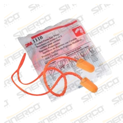 Imagen de 1110 - 3M TAPON AUDITIVO ESPUMA C/CORDON NRR 29DB