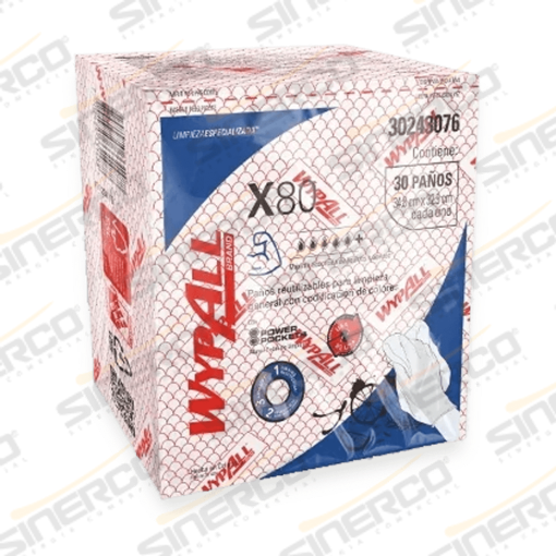 Imagen de KCP 1416 WYPALL X80PLUS FOOD SERVICE PAÑOS ROJO 10 PAQUETES DE 30 PIEZAS